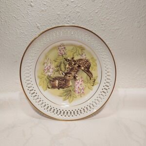 Bing & Grondahl Collector Plate "The New Generation" "The Fawns" Signed M.Leader